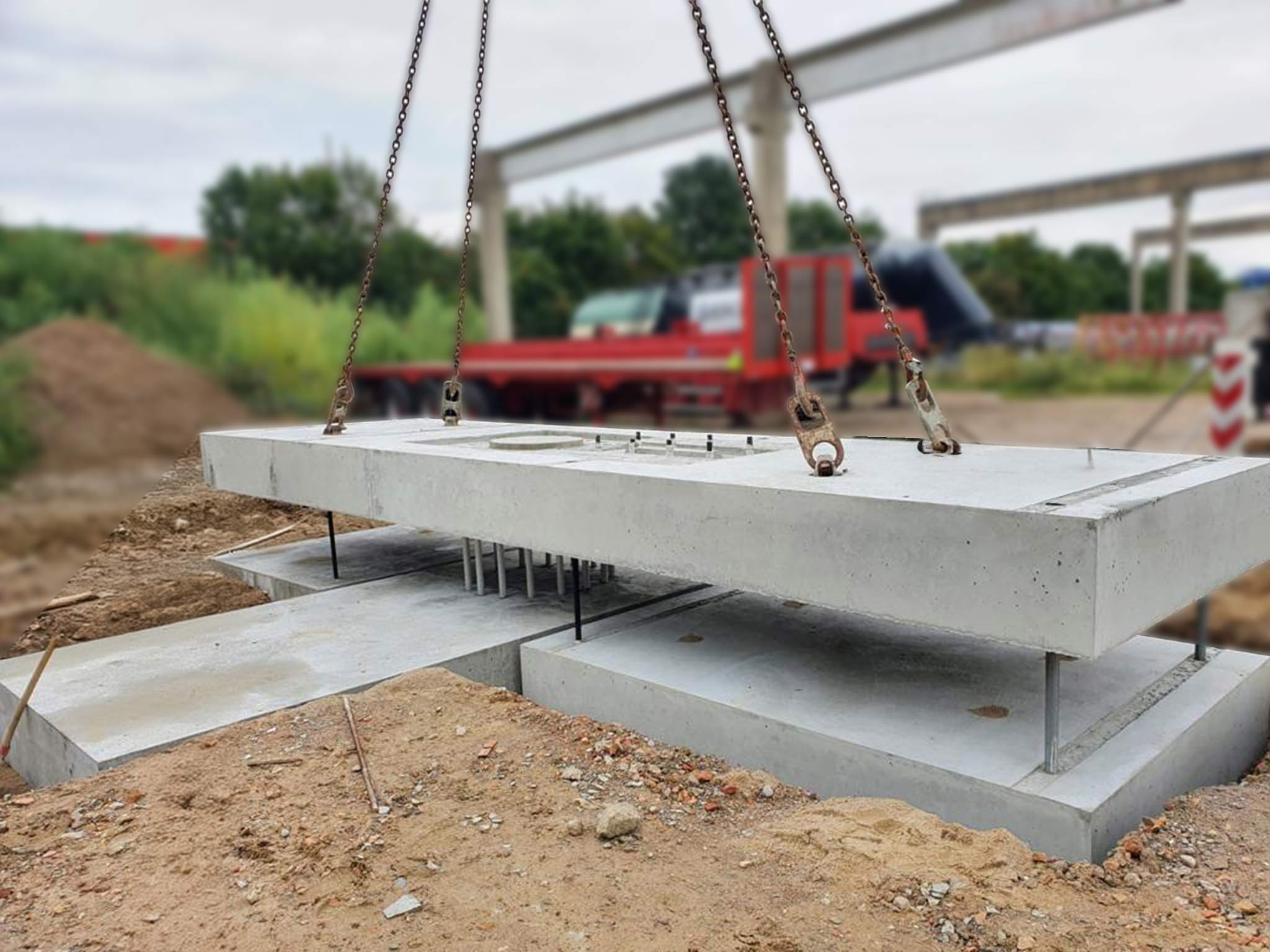 Montierte Betonfertigteile